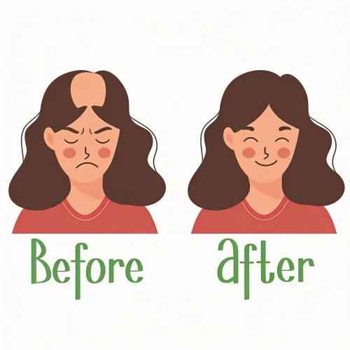 Hair transformation before and after timeline